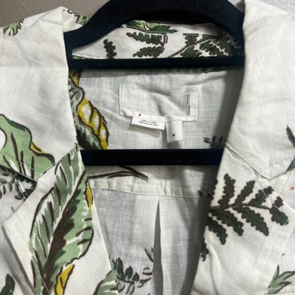 Anthropologie  Floral Motif Boxy Linen Utility Shirt - Picture 8 of 8